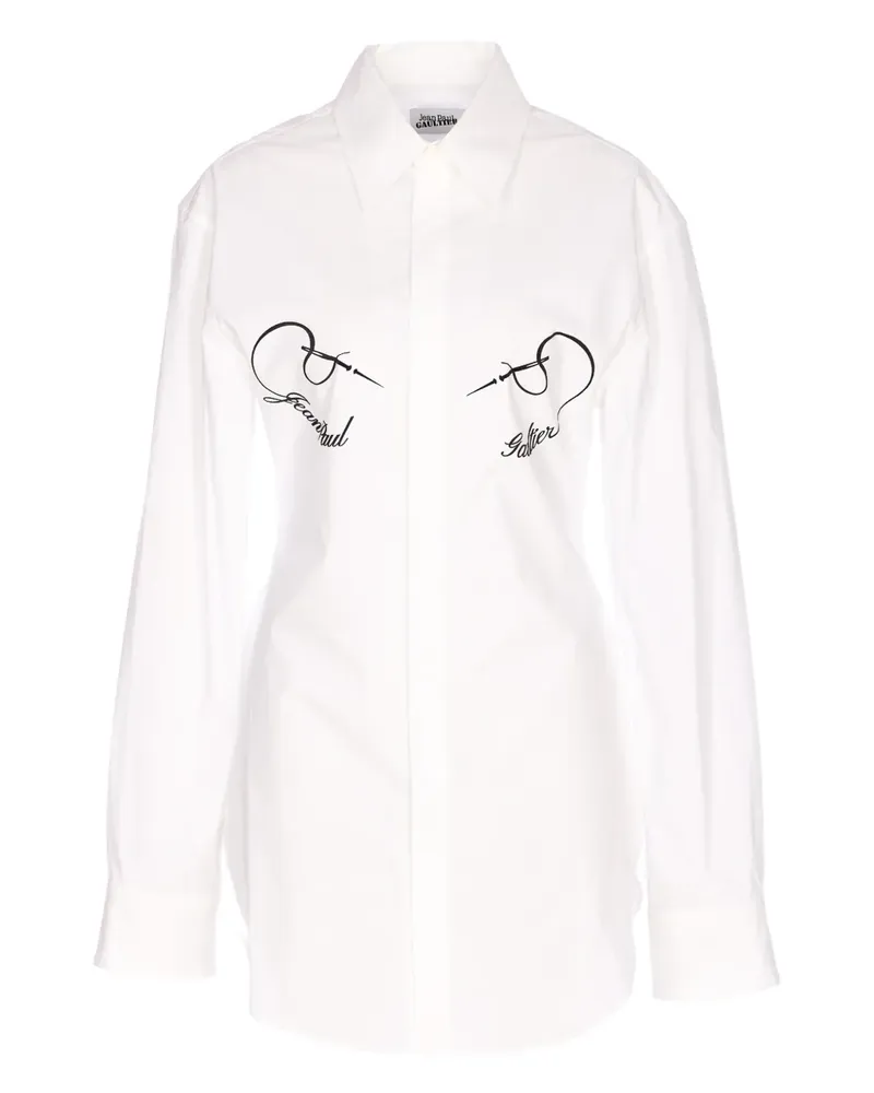 Jean Paul Gaultier printed button shirt - Weiß Weiß