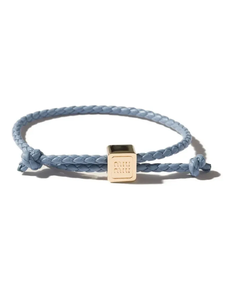 Miu Miu Armband aus Leder - Blau Blau