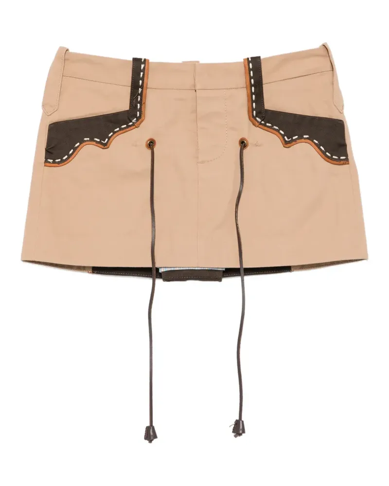 Dsquared2 2000s Minirock mit Kontrasteinsätzen - Nude Nude