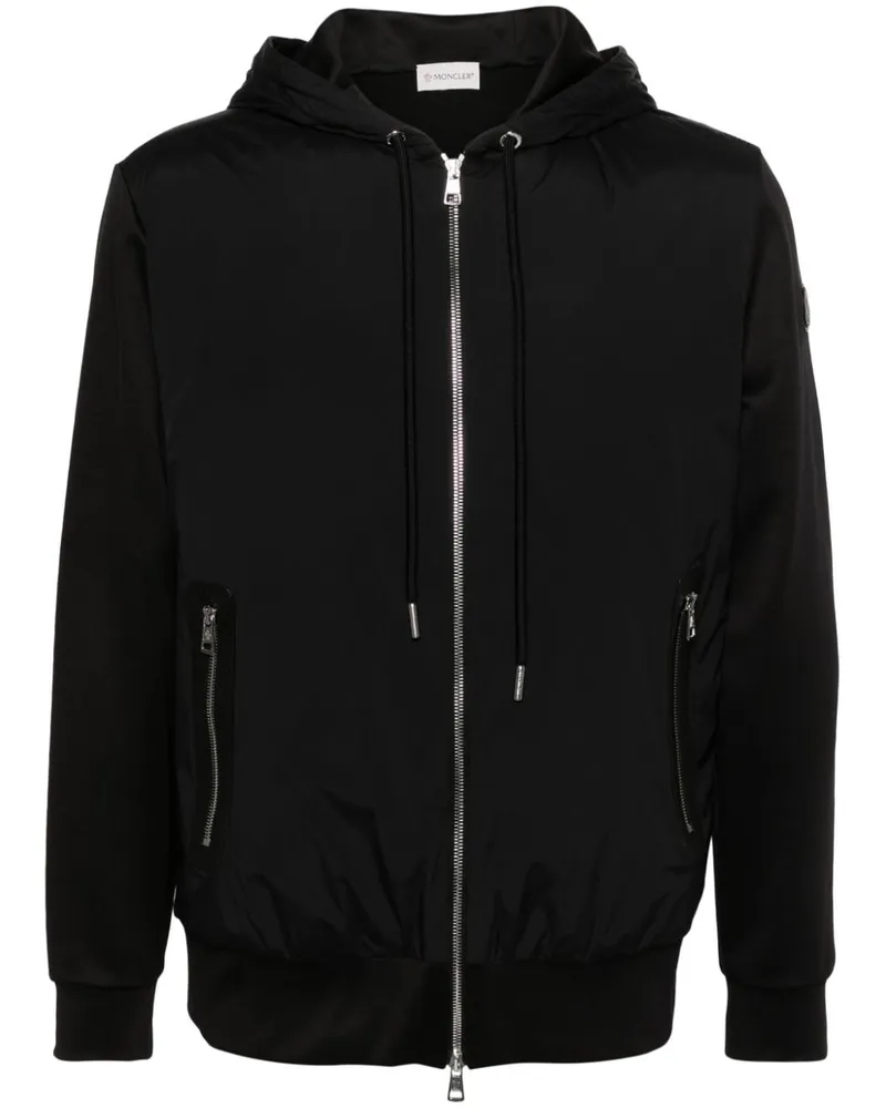 Moncler Jacke mit Kontrasteinsatz - Schwarz Schwarz