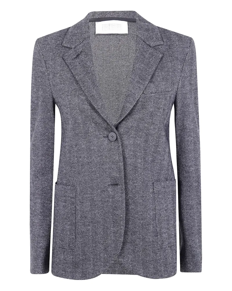 Harris Wharf London Jacke mit Fischgrätenmuster - Blau Blau