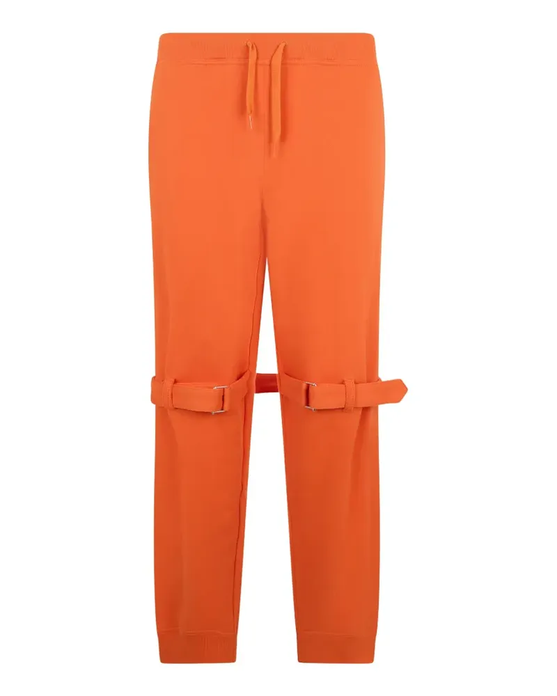 Moschino buckled-straps track pants - Orange Orange