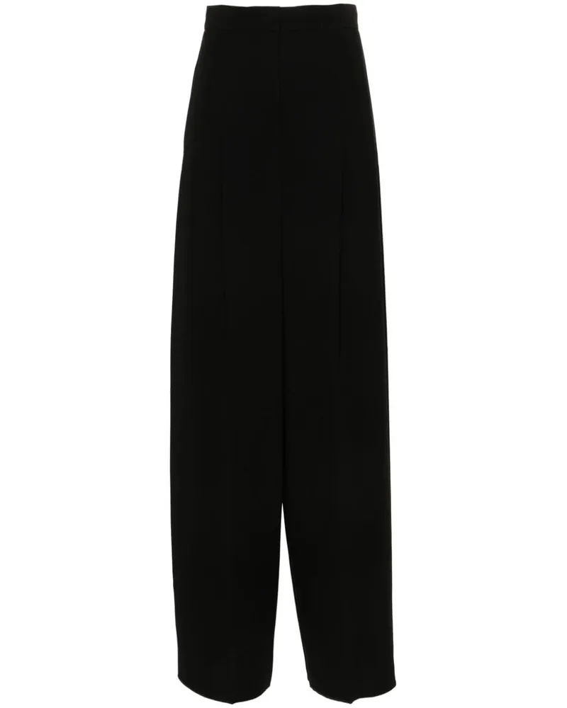 Max Mara Hoch sitzende Palazzohose - Schwarz Schwarz