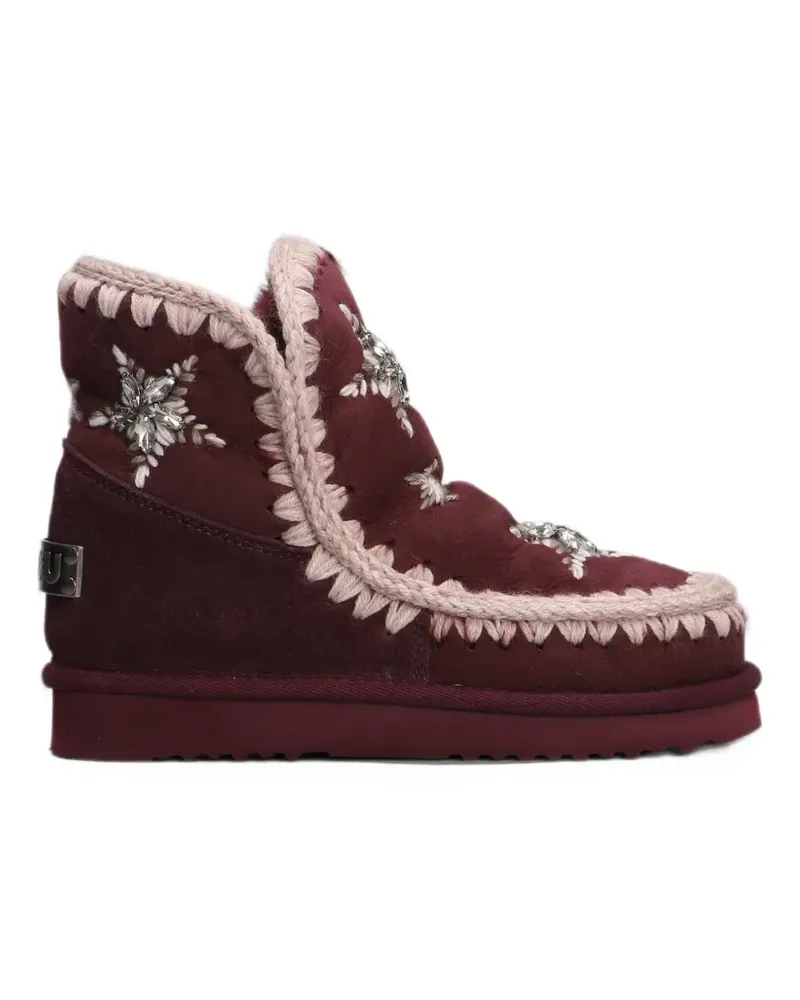 Mou Eskimo 18 crochet-trim ankle boots - Rot Rot