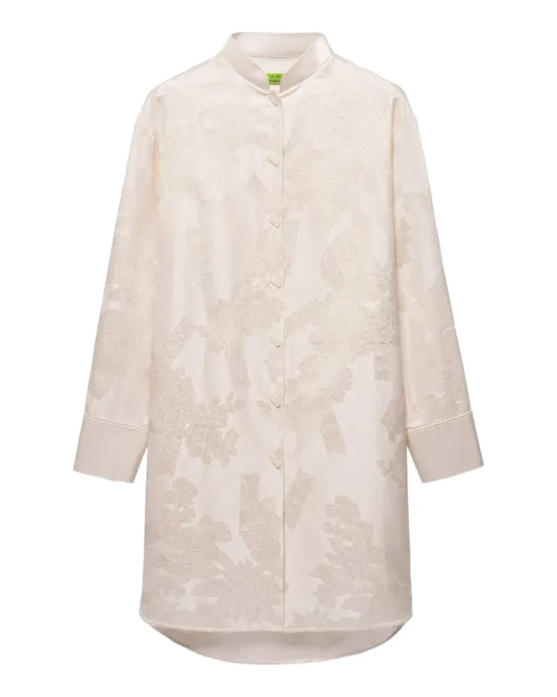 Shanghai Tang patterned-jacquard shirt dress - Rosa Rosa