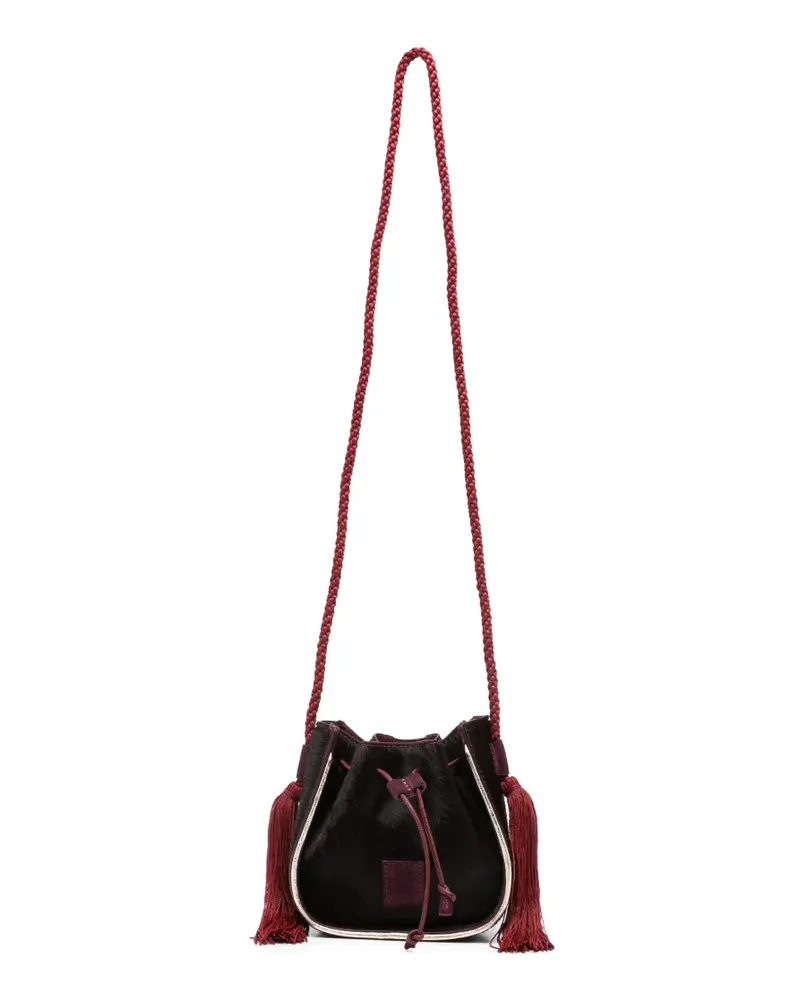 forte_forte Schultertasche mit Quasten und Kordelzug - Rot Rot