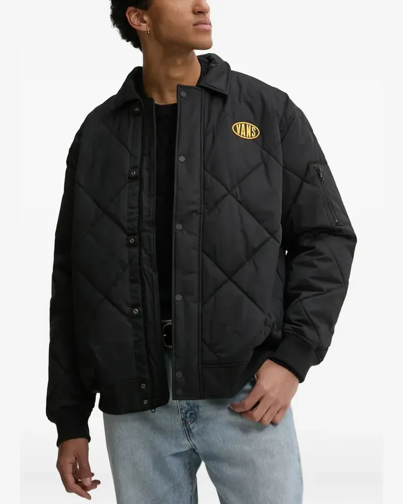 Vans quilted-pattern logo padded jacket - Schwarz Schwarz
