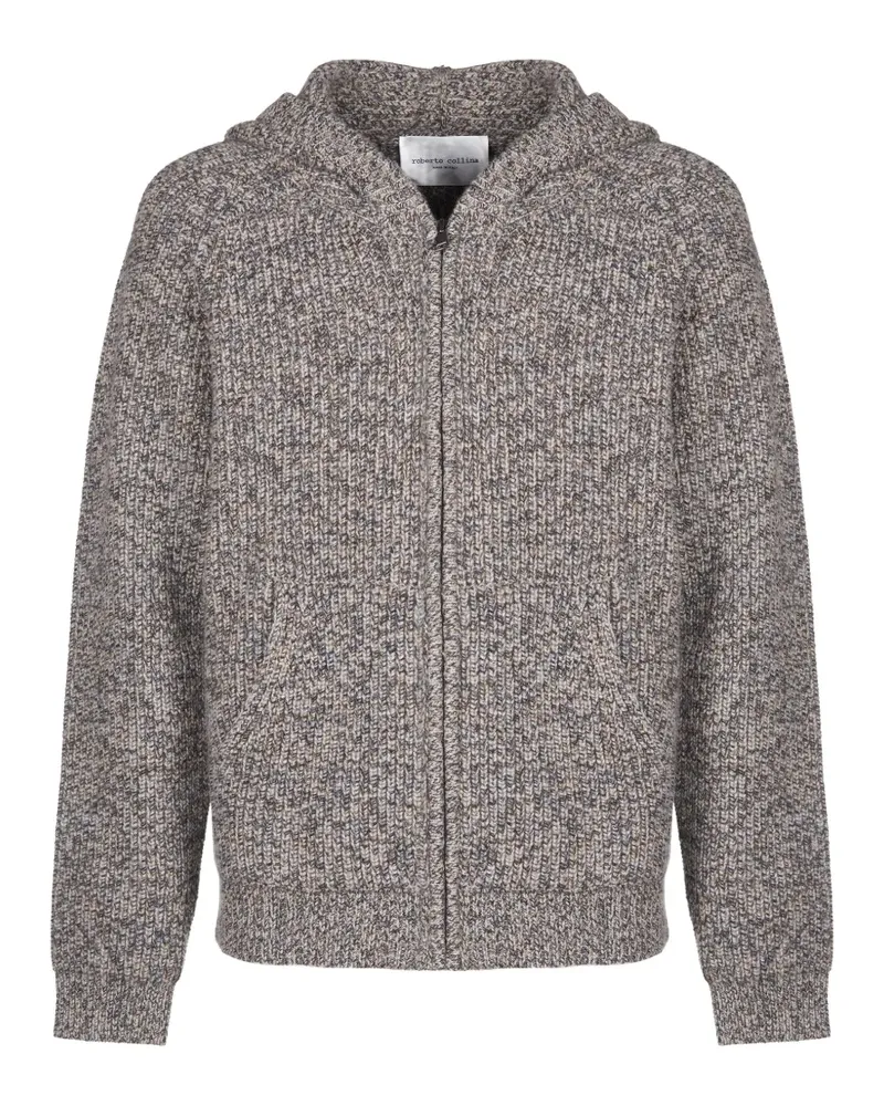 Roberto Collina chunky-knit zip-up hoodie - Grau Grau