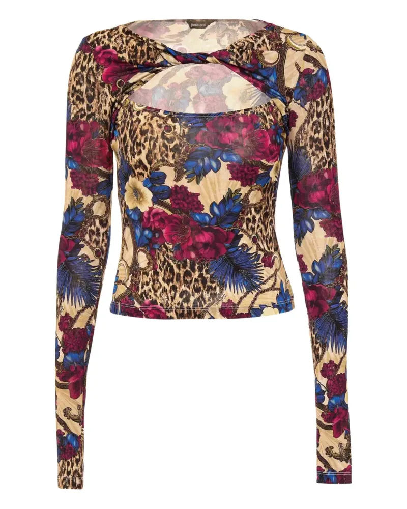Just Cavalli Schlüssellochtop mit Print-Mix - Mehrfarbig Mehrfarbig