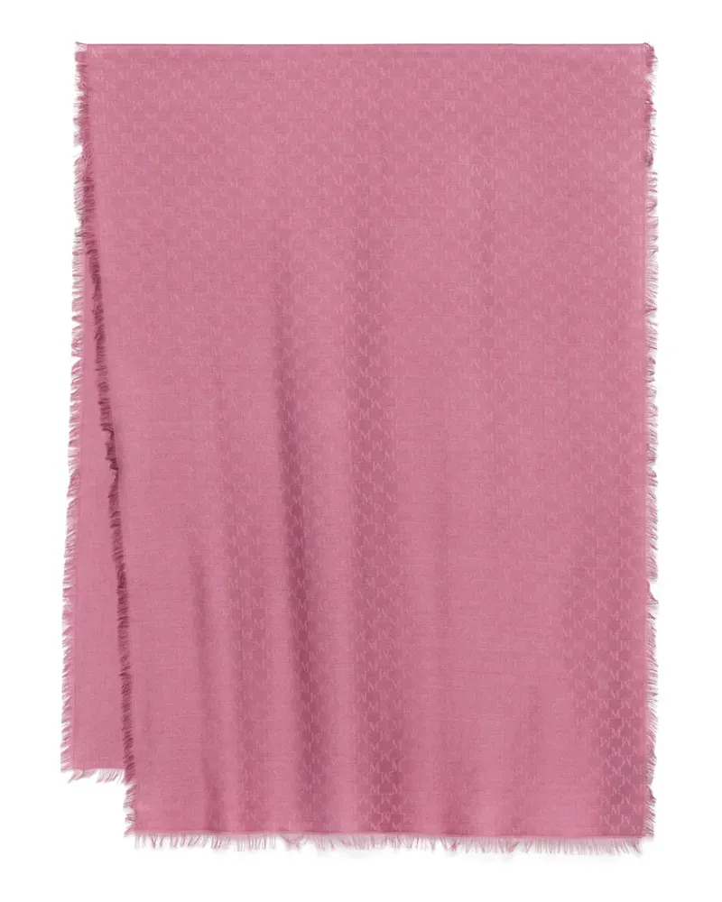 Max Mara Schal mit Jacquard-Logo - Violett Violett