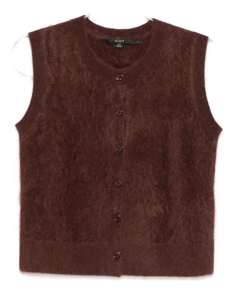Seventy Weste aus Kaschmir mit Knopfverschluss - Rot Rot