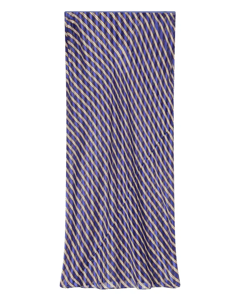 Dries van Noten Gerader Midirock - Blau Blau