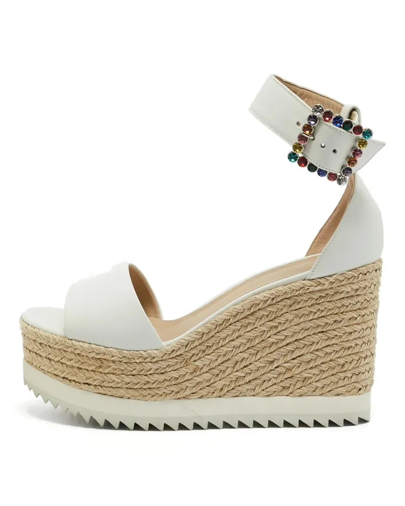 Le Silla Espadrilles mit Kristallen - Weiß Weiß