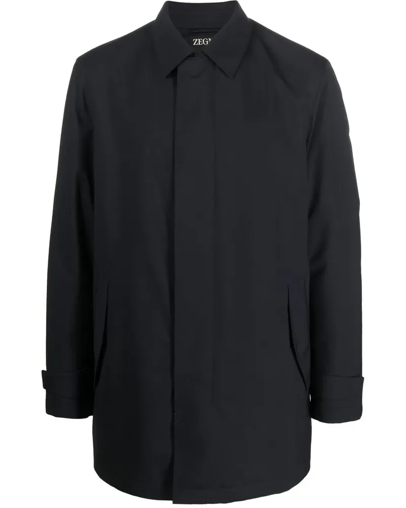 Ermenegildo Zegna Einreihiger Mantel - Blau Blau