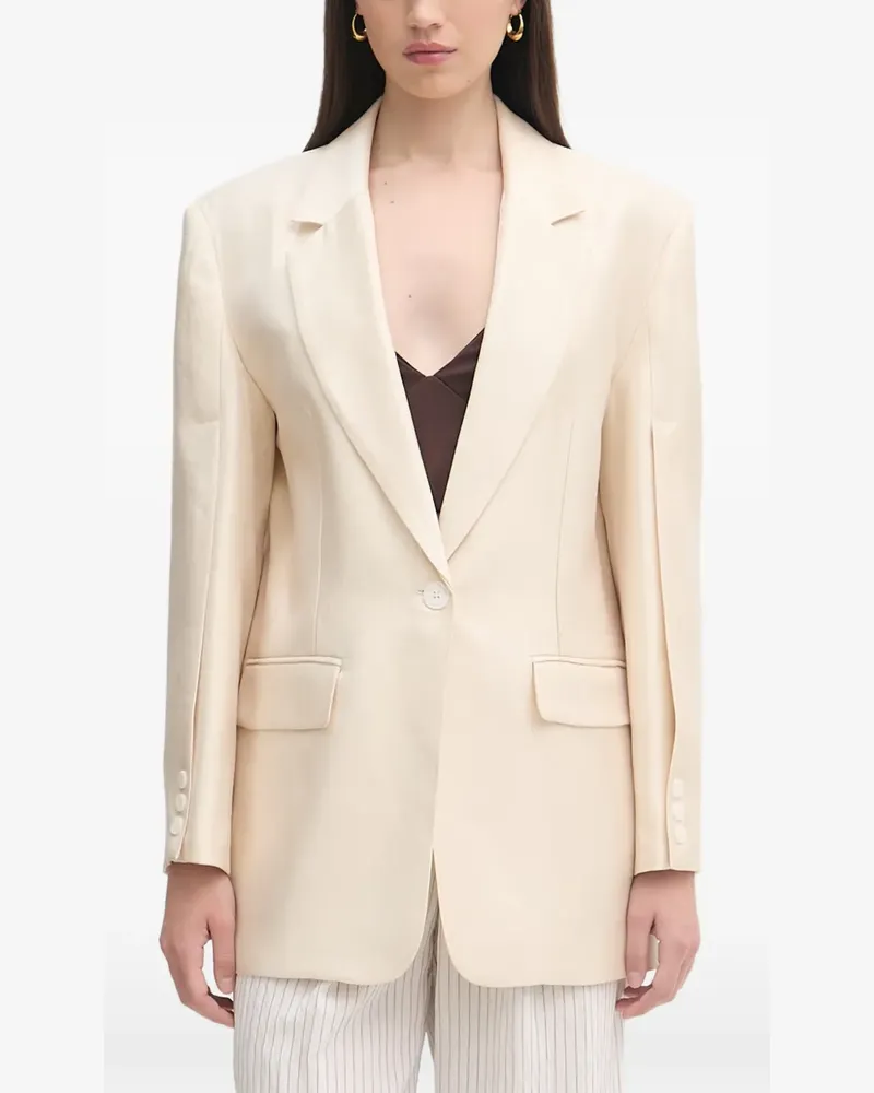 HAVEONE single-breasted notched-lapels blazer - Nude Nude