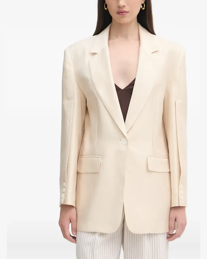 HAVEONE single-breasted notched-lapels blazer - Nude Nude