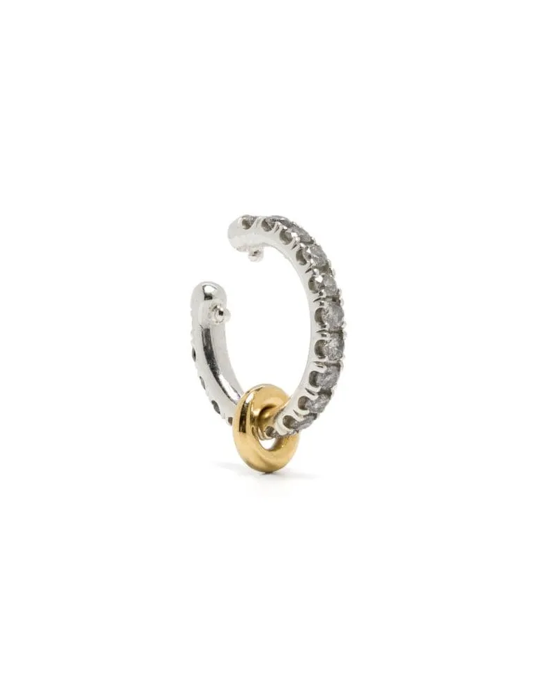 Spinelli Kilcollin Elara SG Ear Cuff aus 18kt Gelbgold-Sterlingsilber mit Diamant Silber
