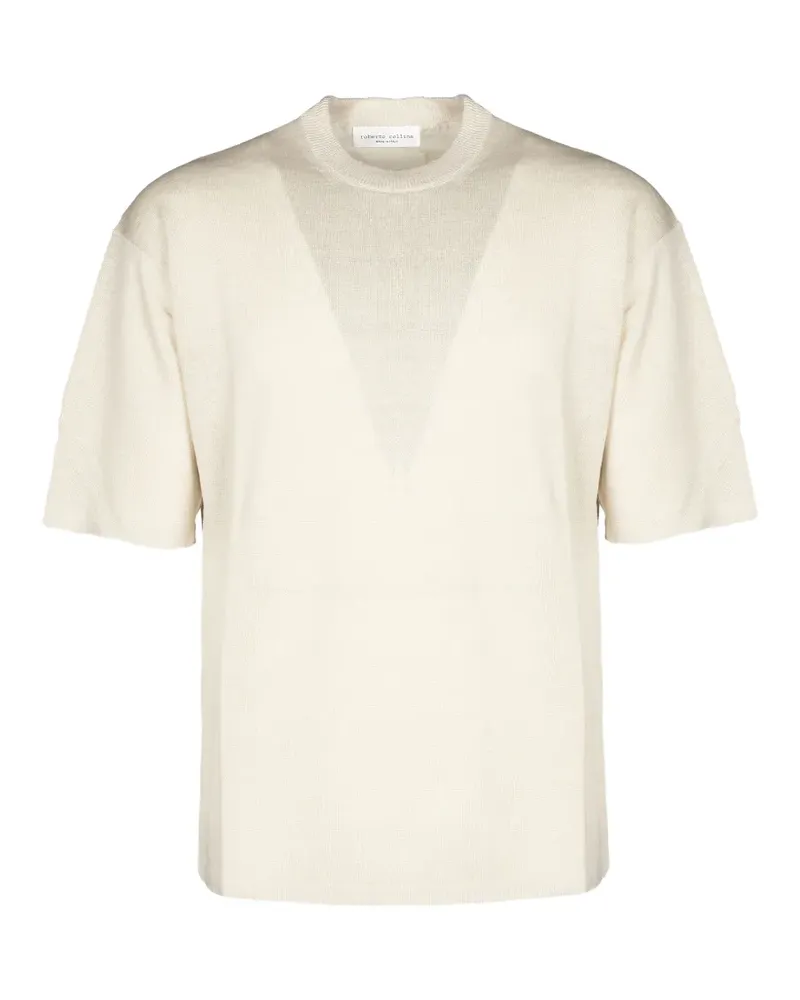Roberto Collina short-sleeved knitted T-shirt - Nude Nude