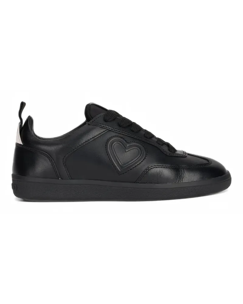 Moschino heart-embellishment sneakers - Schwarz Schwarz