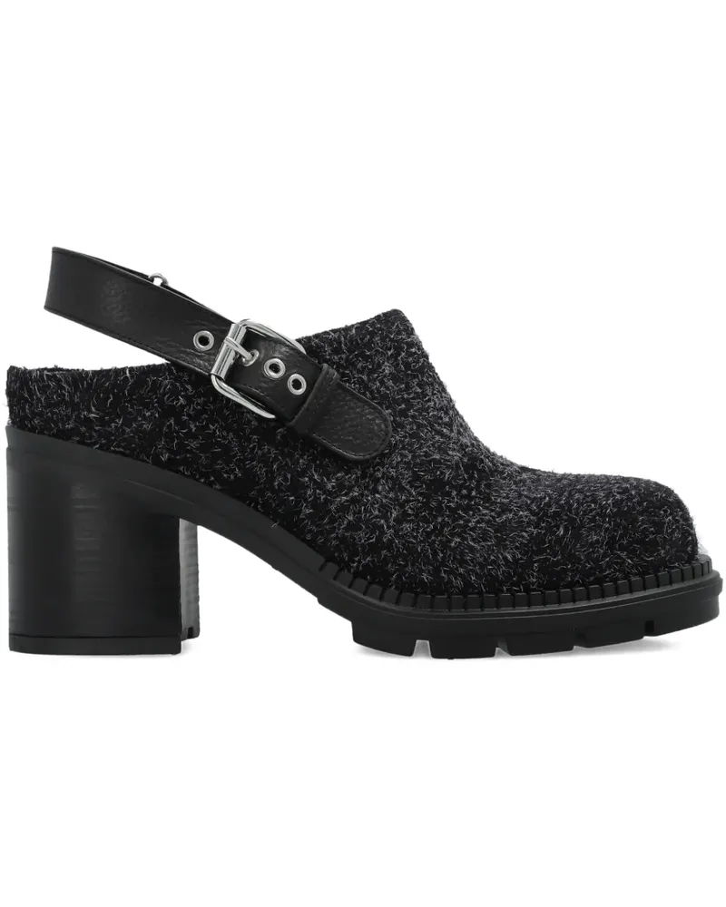 Attilio Giusti Leombruni Franky Mules mit Schnallenriemen 85mm - Schwarz Schwarz