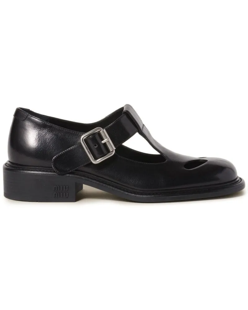 Miu Miu Schuhe aus Leder 30mm - Schwarz Schwarz