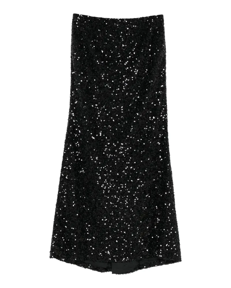 N° 21 Maxirock mit Pailletten - Schwarz Schwarz