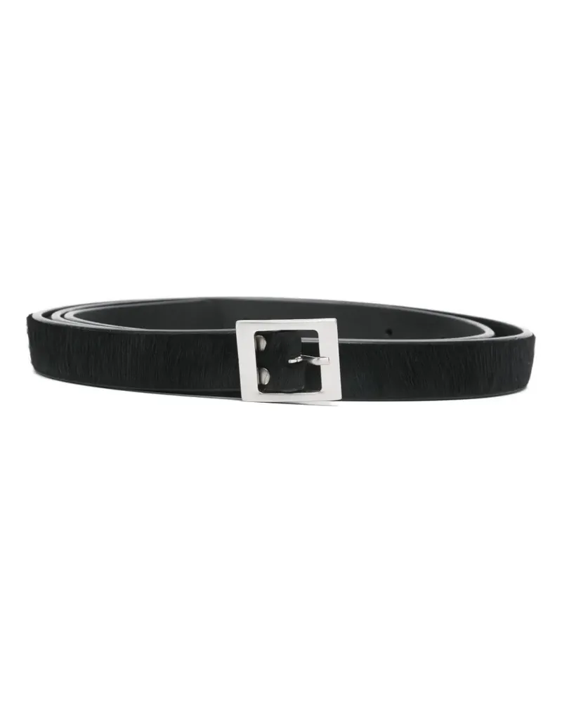 Rick Owens leather square-buckle belt - Schwarz Schwarz