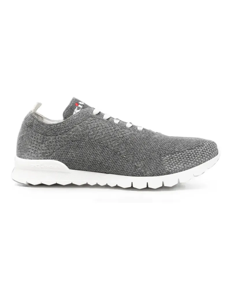 Kiton Sneakers in Strickoptik - Grau Grau