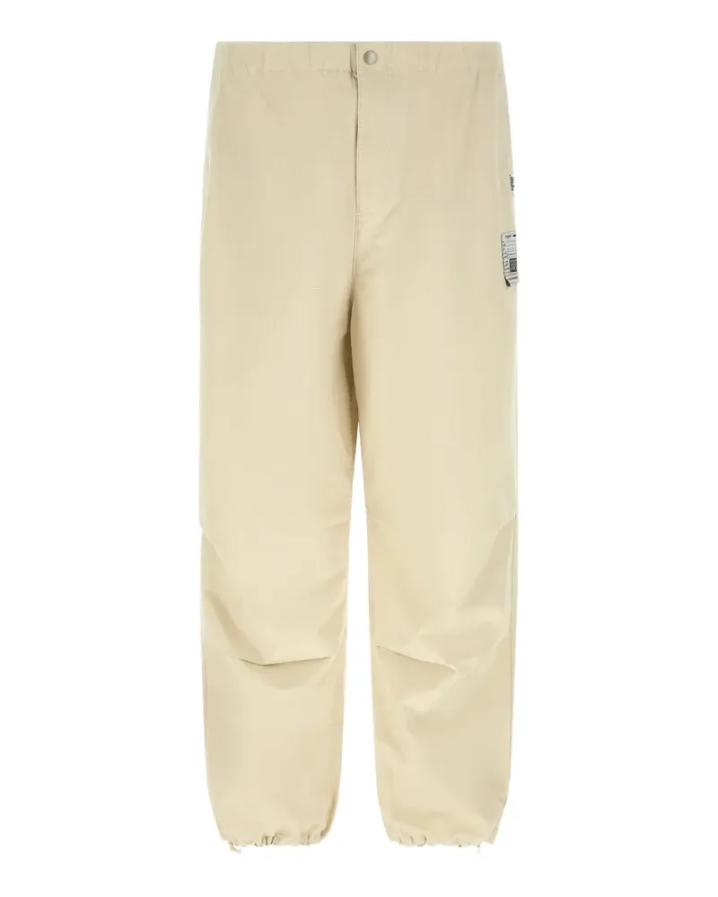 MIHARAYASUHIRO ripstop logo patch trousers - Nude Nude