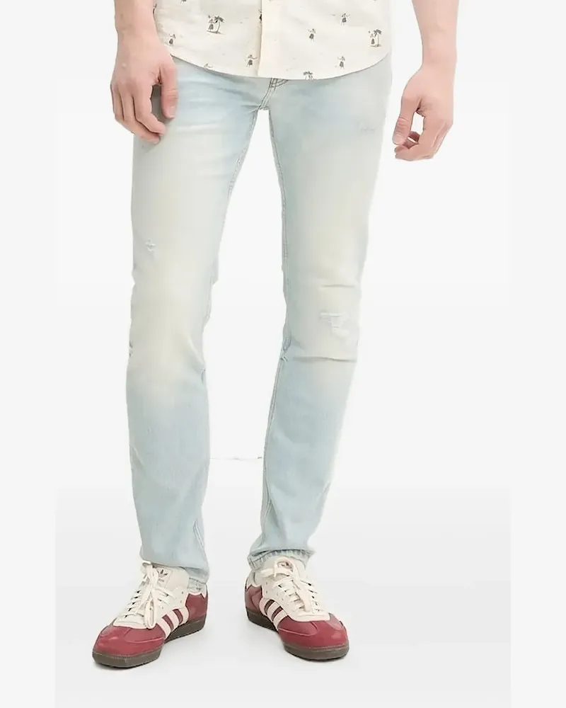 HUGO BOSS Slim-Fit-Jeans mit Logo-Schild - Blau Blau