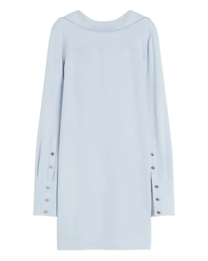Max Mara Geknöpftes Kleid aus Seidengemisch - Blau Blau