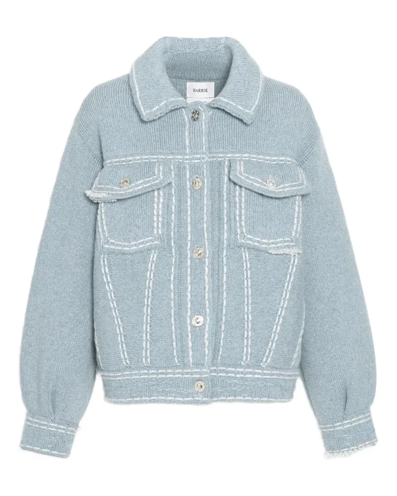 Barrie Jeansjacke mit Kontrastnähten - Blau Blau