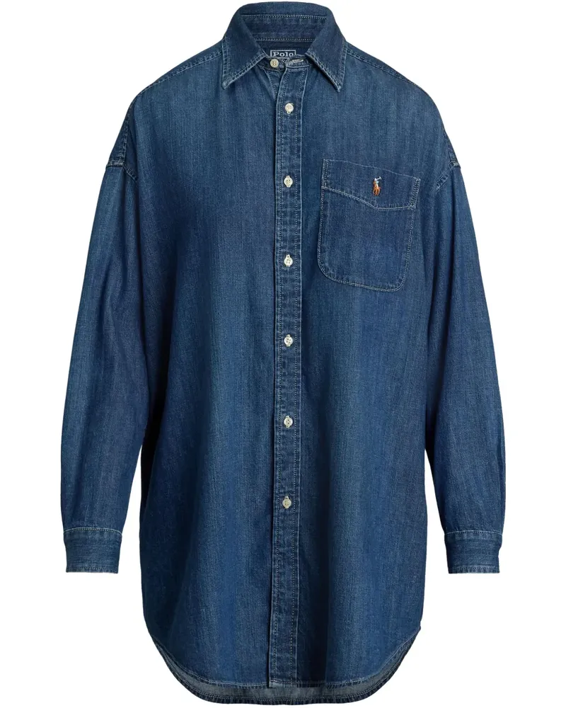 Ralph Lauren Klassisches Jeanshemd - Blau Blau