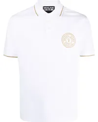 Versace Jeans Poloshirt mit Logo-Stickerei Weiß