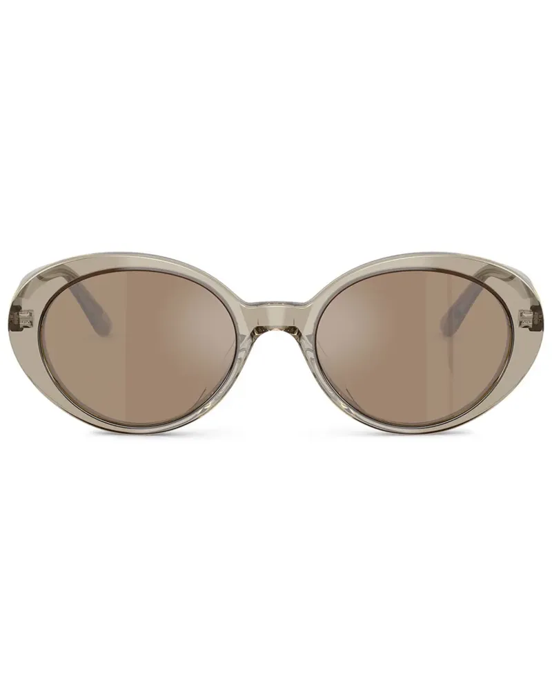 Oliver Peoples Transparente Sonnenbrille mit rundem Gestell - Grün Grün