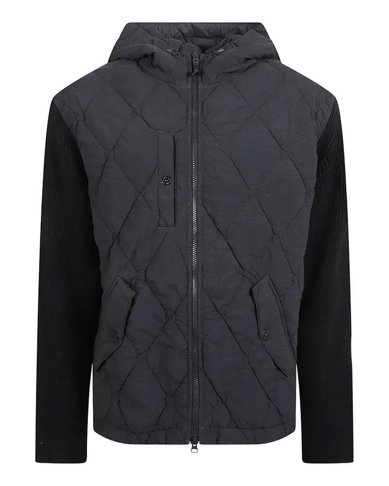 Stone Island hooded quilted jacket - Schwarz Schwarz