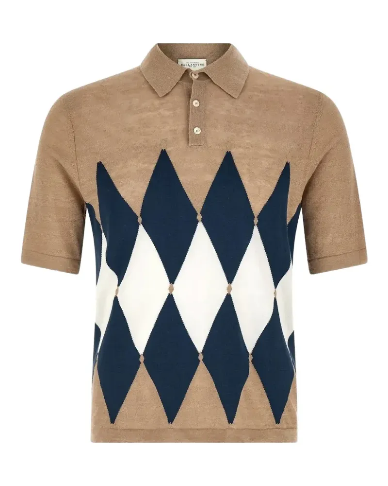 Ballantyne Kurzärmeliges Poloshirt - Nude Nude