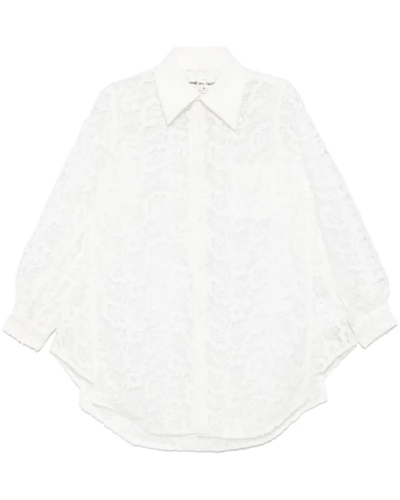 Comme des Garçons Hemd aus Guipure-Spitze - Weiß Weiß