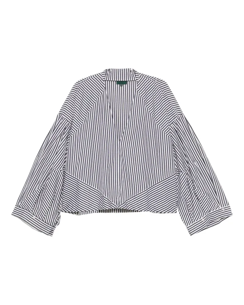 Jejia Clo Clo striped V-neck blouse - Blau Blau