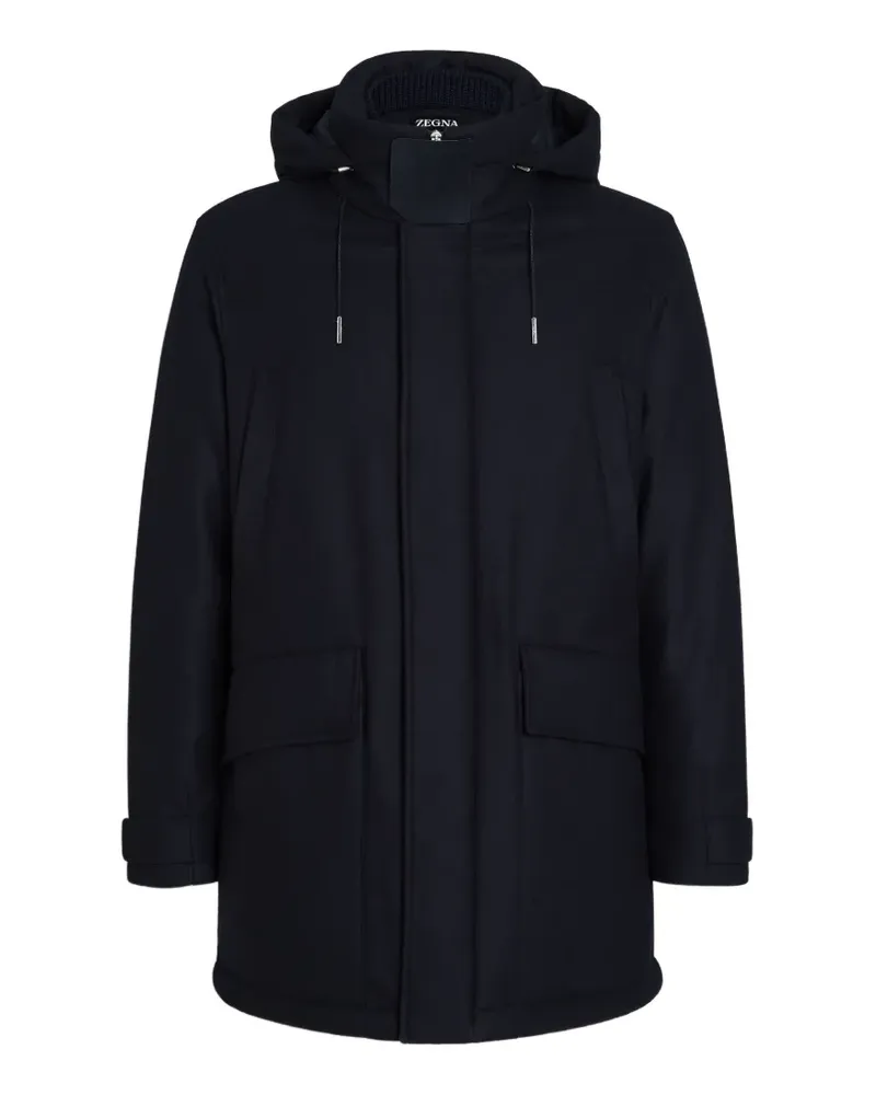 Ermenegildo Zegna merino-wool hooded jacket - Blau Blau