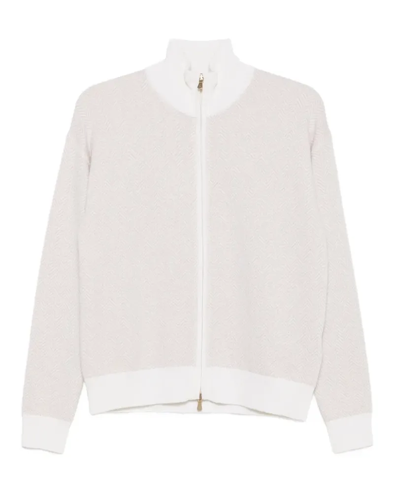 Eleventy Cardigan mit Zickzackmuster - Nude Nude