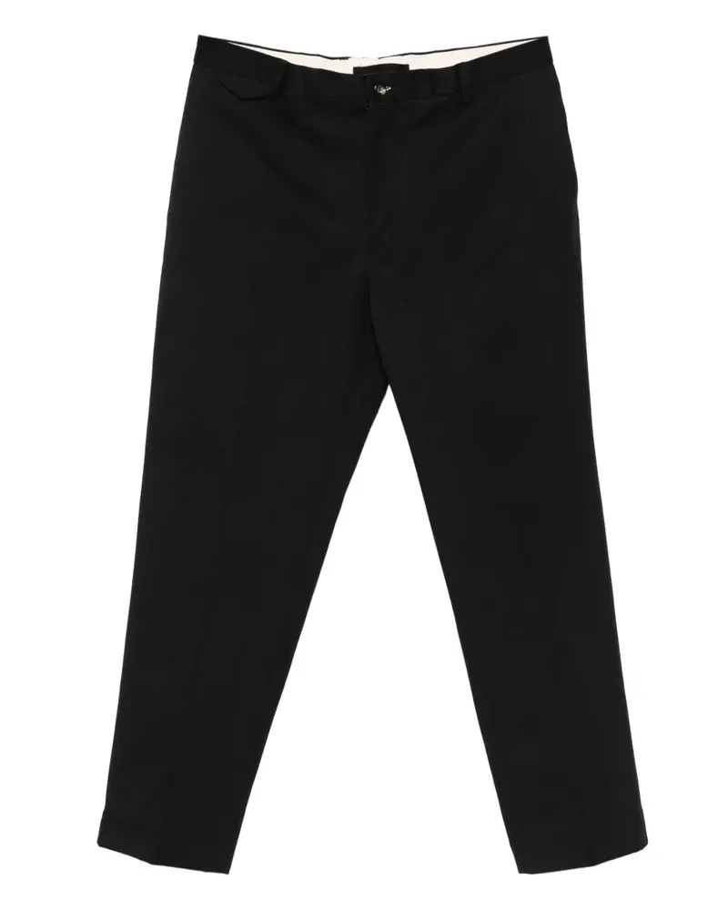 Dell'oglio Klassische Hose mit Umschlag - Schwarz Schwarz