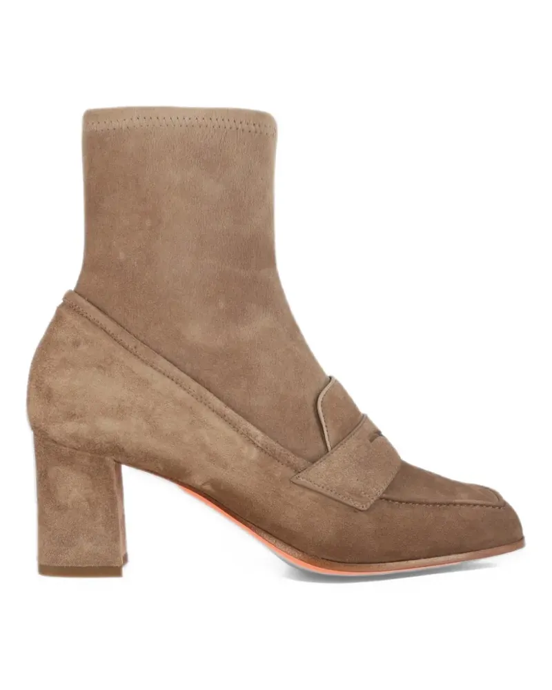 Santoni Carla loafer-style ankle boots - Braun Braun