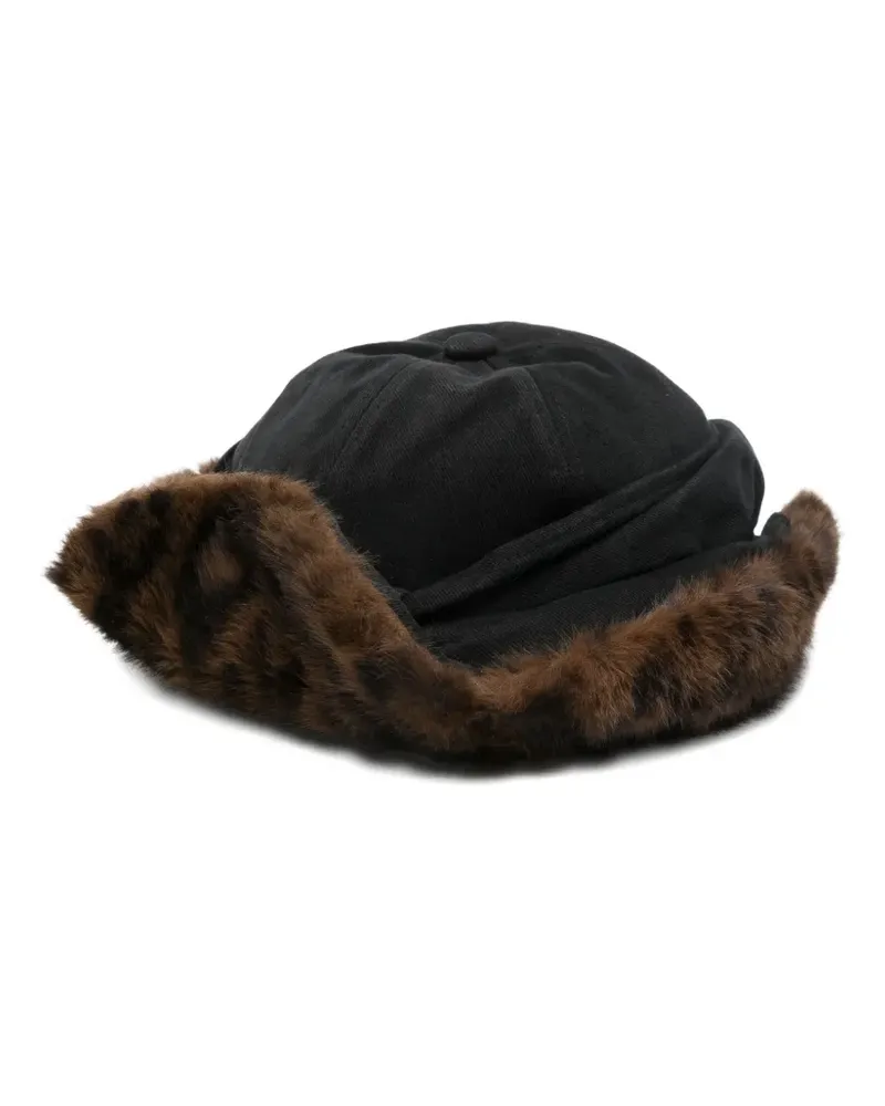 Andersson Bell knot faux-fur trim cap - Schwarz Schwarz