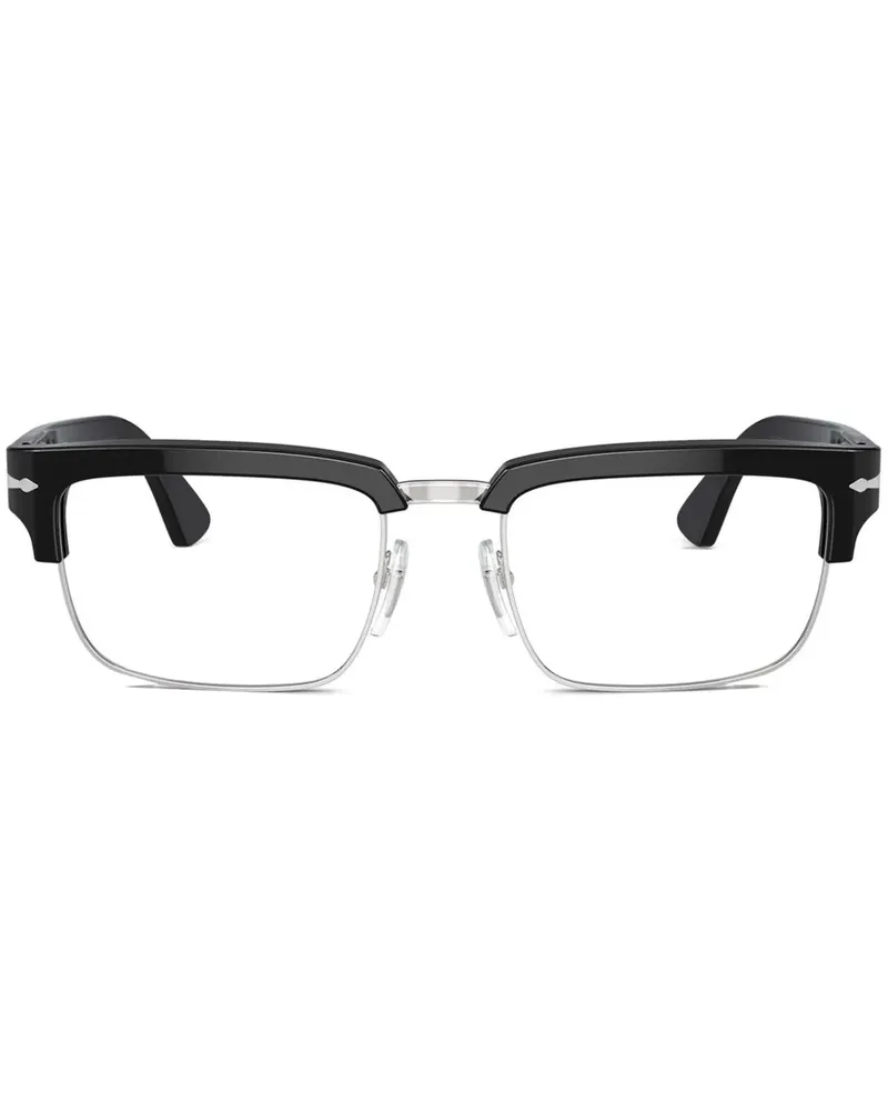 Persol Brille mit eckigem Gestell - Schwarz Schwarz