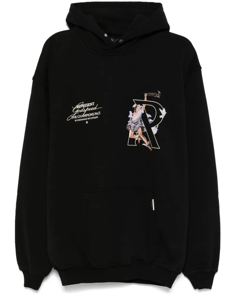 REPRESENT Hermes Hoodie - Schwarz Schwarz
