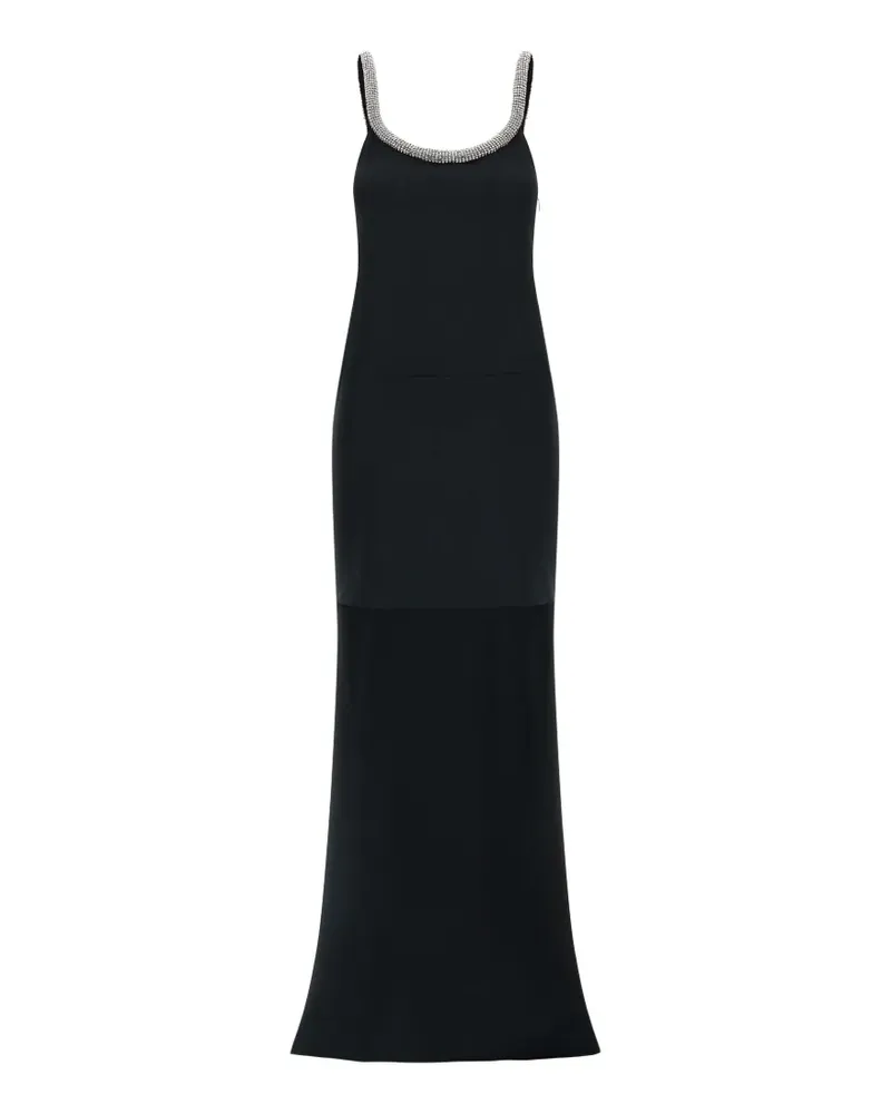 Tom Ford crystal asymmetrical-trawl dress - Schwarz Schwarz