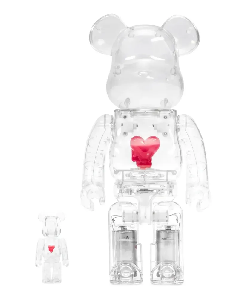 Medicom Toy Emotionally Unavailable Red Heart Clear Bearbrick Skulptur - Weiß Weiß