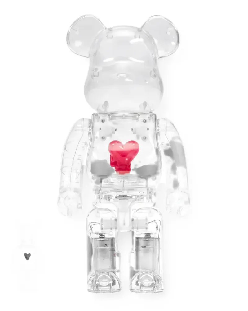 Medicom Toy Emotionally Unavailable Red Heart Clear Bearbrick Skulptur - Weiß Weiß