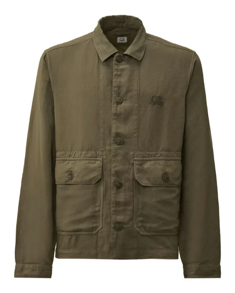 C.P. Company Geknöpfte Hemdjacke aus Twill - Grau Grau